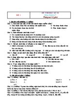 14 Đề thi học kỳ 2 Vật lý 7 (Có đáp án)